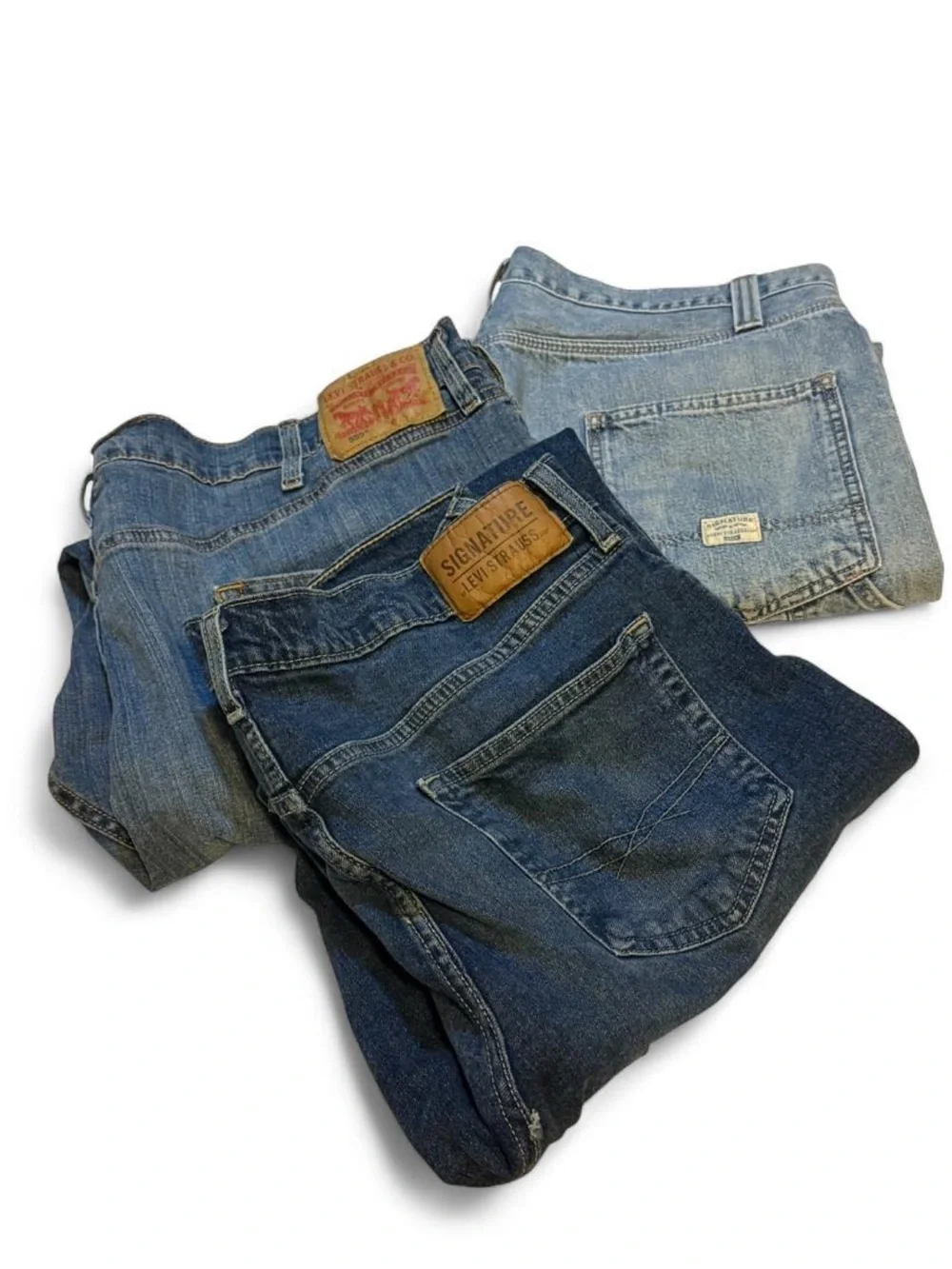Baggy/Oversized 3 piece bundle of Signature Levi's & Classic Denim Jeans - Blue